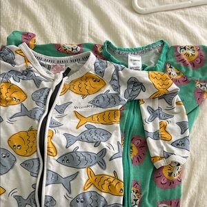 Bonds Kids One Pieces Footies - Gray, Yellow, Green